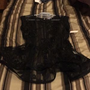 Black lace top